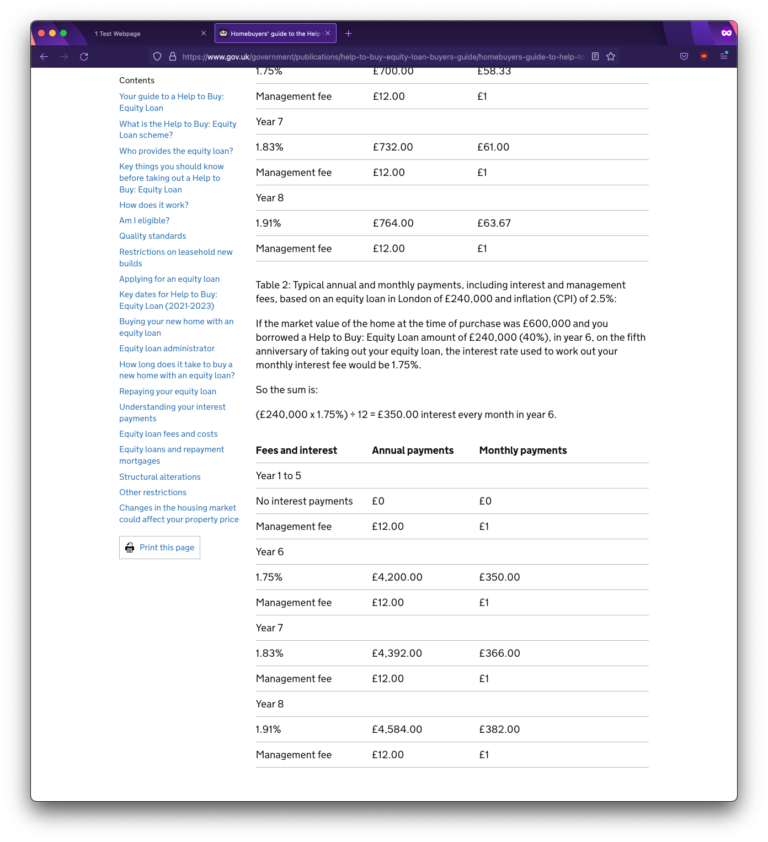 Help to Buy Calculations