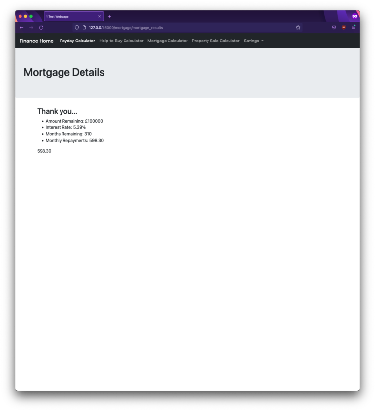 Mortgage Details