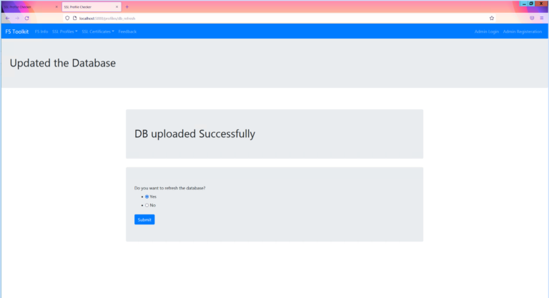 Refresh DB